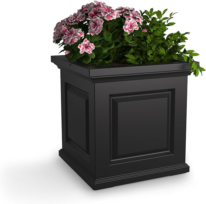 Mayne Nantucket 20-Inch Square Planter – Self-Watering, Weather-Resistant by Mayne