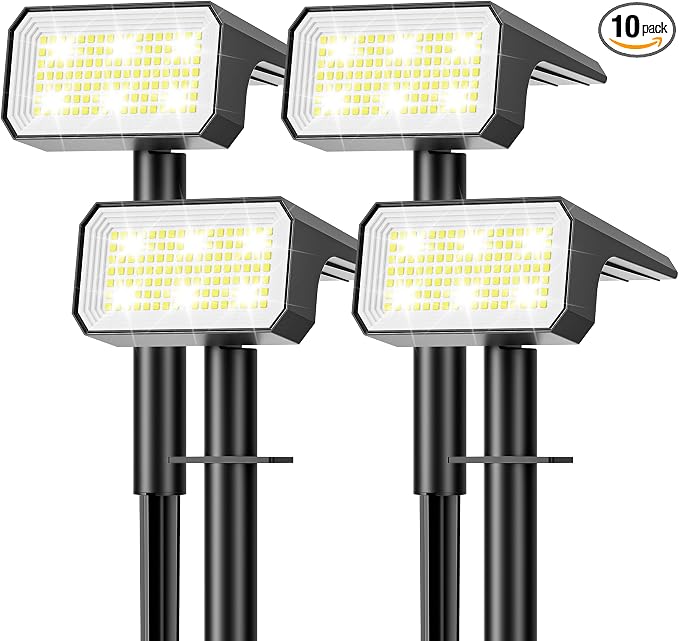 Solar Spot Lights Outdoor, 4 Modes Auto On/Off Solar Landscape Spotlights by Flaow