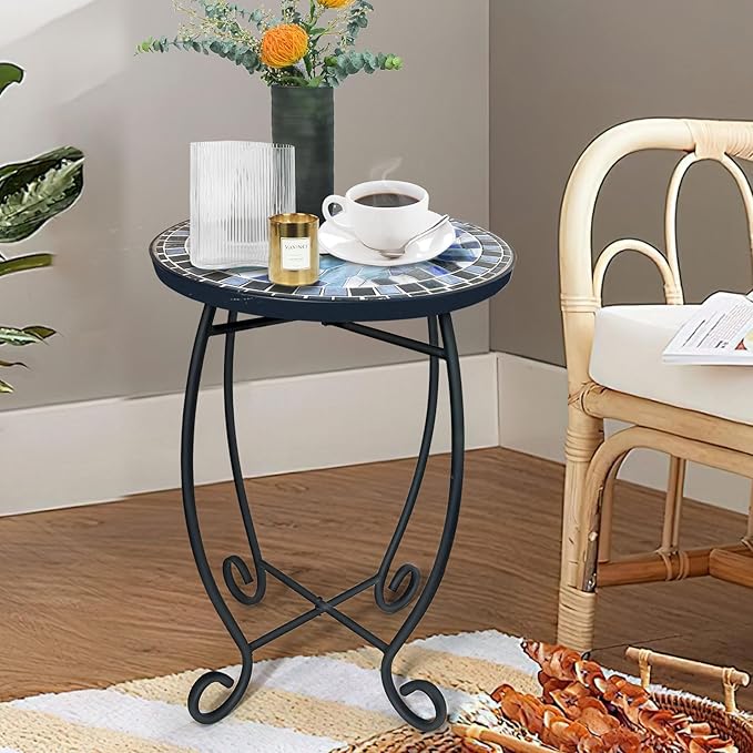 LIFFY Outdoor Side Table, Indoor Small Decorative Plant Stand & End Table - Image 5