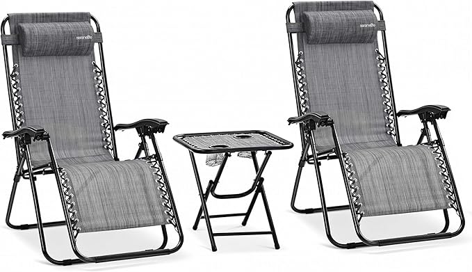 SereneLife Outdoor Zero Gravity Lounge Chair Set by SereneLife