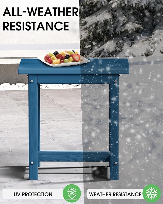 Outdoor Side Table, HDPE Small Outdoor Table, Adirondack Side Tables, Outside - Image 4