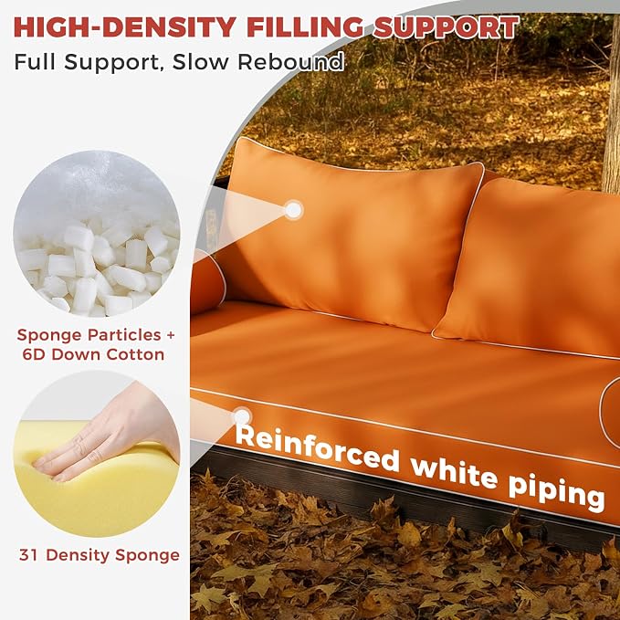 Olefin Twin Outdoor Mattress Package Daybed Cushion Set，Twin Size Porch Swing - Image 4