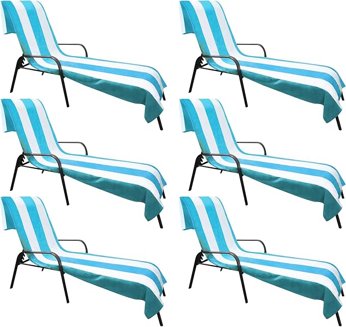 Superior Cabana Cotton Lounge Chair Cover, Outdoor Towel/Chaise Furniture Covers by SUPERIOR