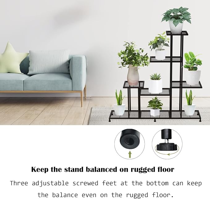 Twhep Heavy Duty Metal Plant Stand, 5 Tiers Multifunctional Plant Stand - Image 9
