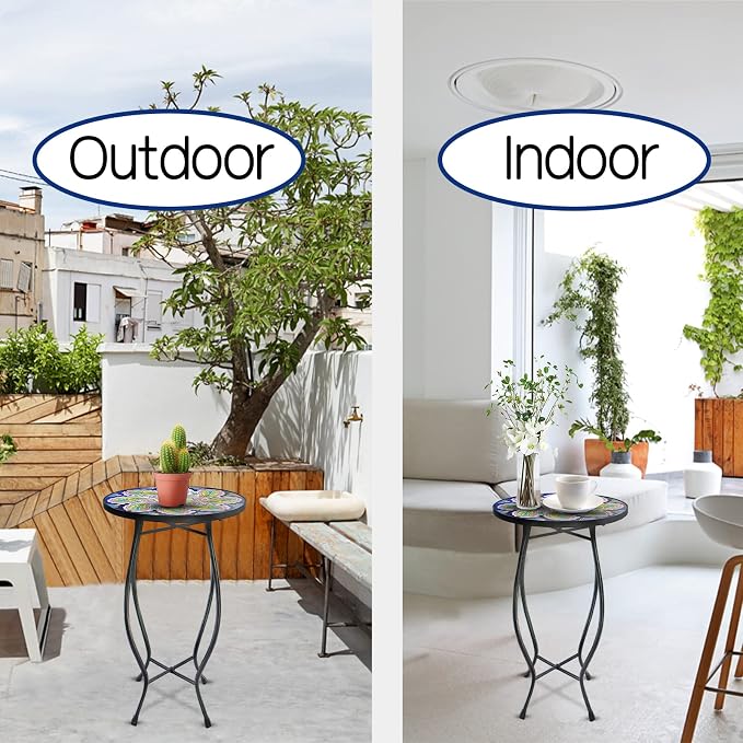 12 Inch Small Outdoor Side Table - Image 6