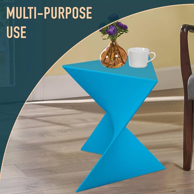 LeisureMod Modern Blue Accent End Table - Image 6