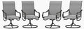 PHI VILLA Patio Swivel Dining Chairs Set of 4, Outdoor Chair by PHIVILLAThepioneerofcomfortablehouseholdsupplies