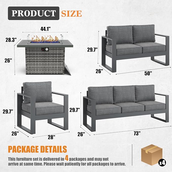 Outdoor Aluminum Furniture Set - Image 7