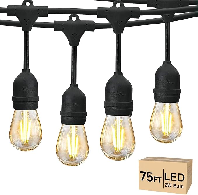 Svater 75 FT Outdoor String Lights 2W, Patio Light by Svater