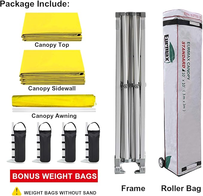 Eurmax USA 10 x 10 Pop up Canopy Commercial Tent Outdoor Party Canopies - Image 8