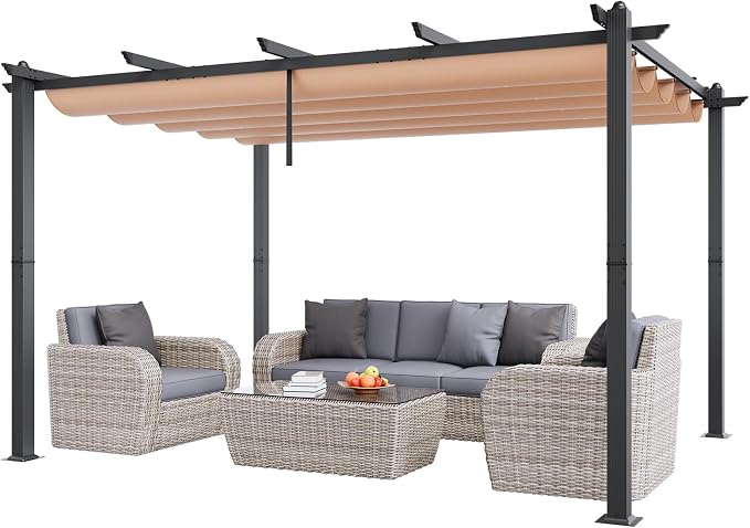 VEVOR 10'x13' Outdoor Retractable Pergola by VEVOR