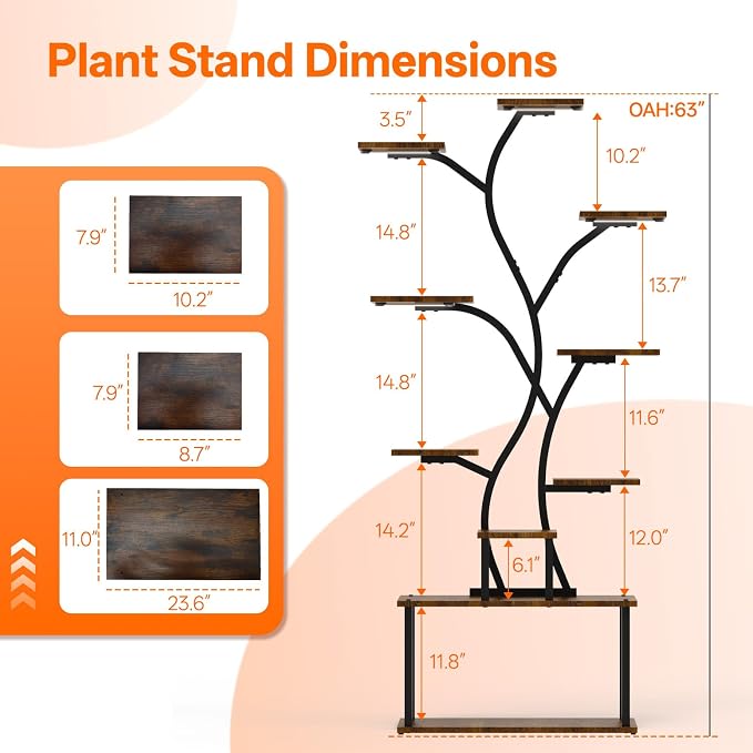 Bstrip 63 Inch Plant Stand - Image 9