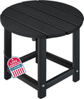 LZRS Round Adirondack Patio Side Table End Table, Outdoor Side Tables by LZRSPET