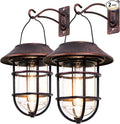 Solar Lantern Outdoor Hanging Solar Lights, Waterproof Metal Outdoor Lights by ICERONALLC
