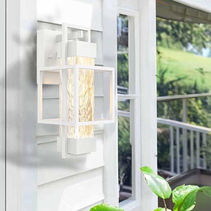 PARTPHONER Modern Outdoor Wall Porch Lights 2 Pack - Image 5