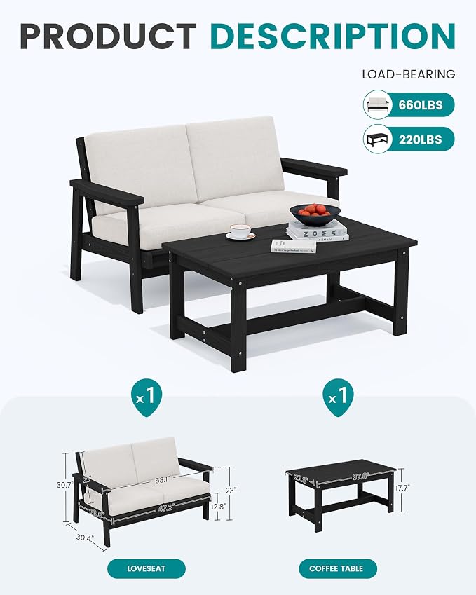 SERWALL Outdoor Loveseat - Image 2