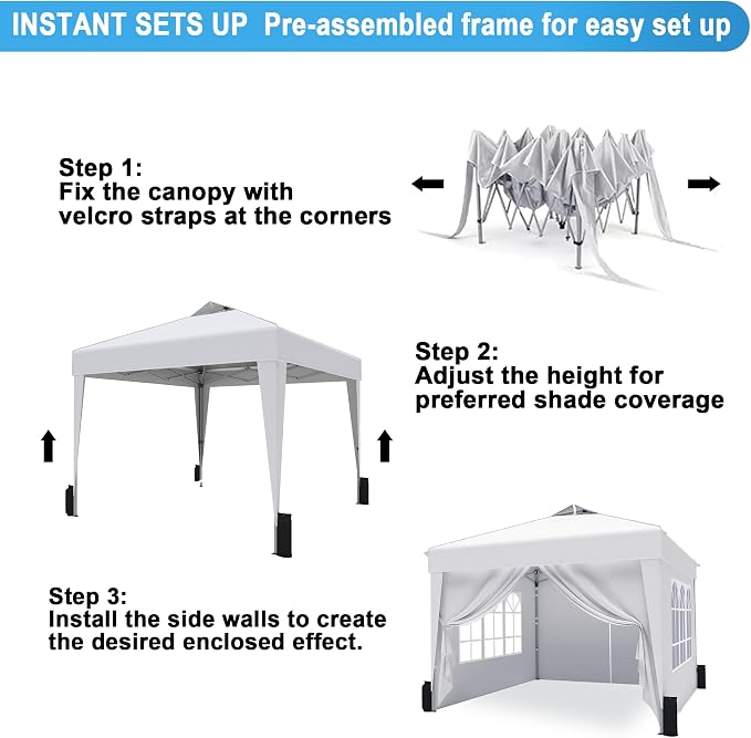 SANWAY 10x10 Pop Up Canopy Tent - Image 5