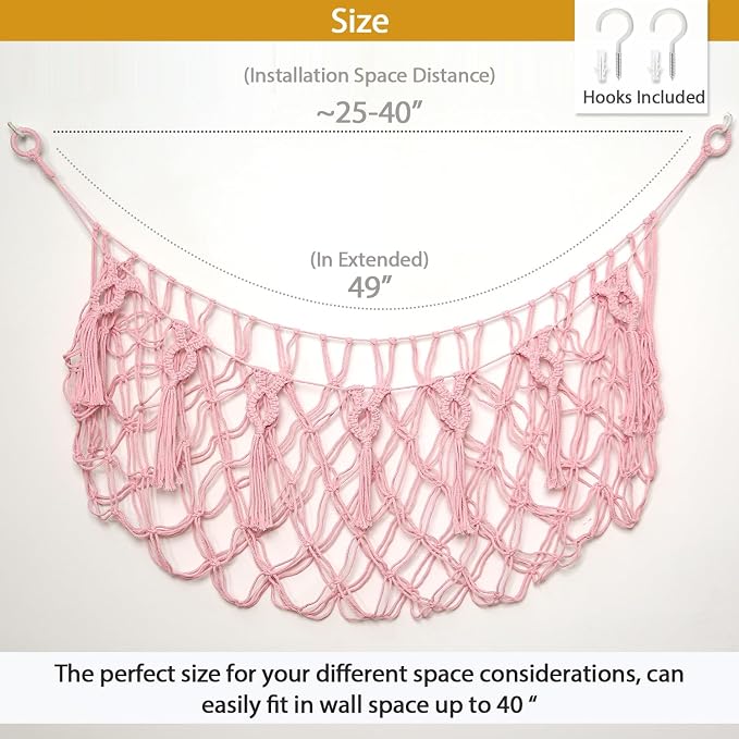 stuffed Animal Net or Hammock Macrame Toy Display Plush Toy Holder Ceiling - Image 4