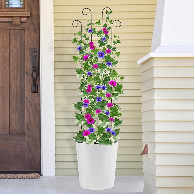 4 Pack 32'' Wave Shape Black Metal Trellis - Image 5