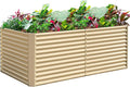 Land Guard 6x3x3ft Rectangular Galvanized Raised Garden Beds, Large-Capacity by LandGuard