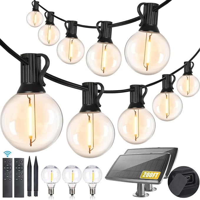 200FT Solar String Lights Outdoor Waterproof by Yusist