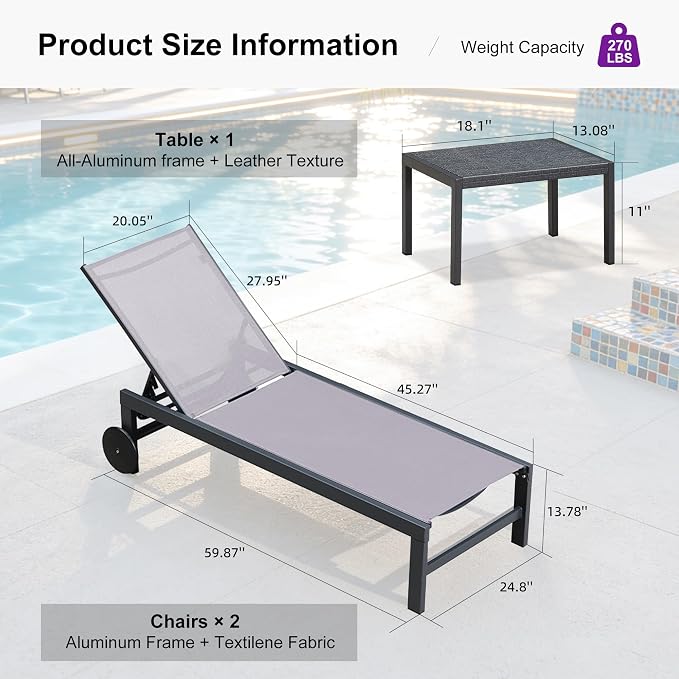 PURPLE LEAF Outdoor Chaise Lounge - Image 8