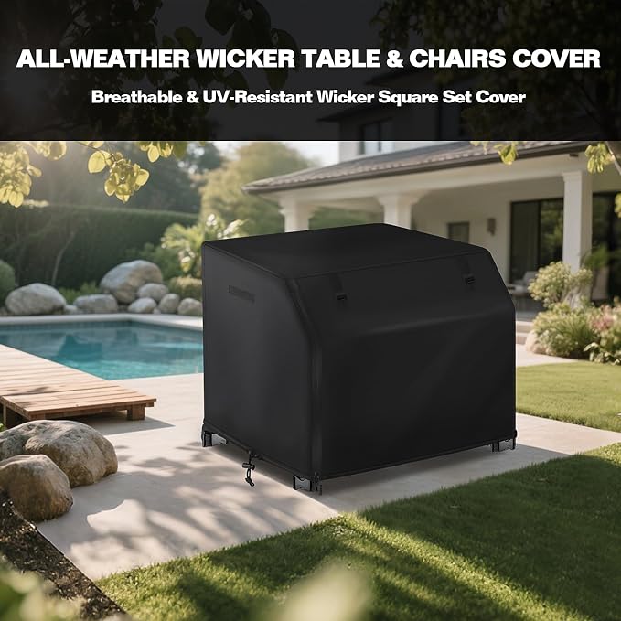41 Inch Outdoor Patio Bar Set Cover - Image 7