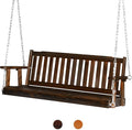 VINGLI Heavy Duty 880 LBS 5 FT Patio Wooden Porch Swing Outdoor by VINGLI