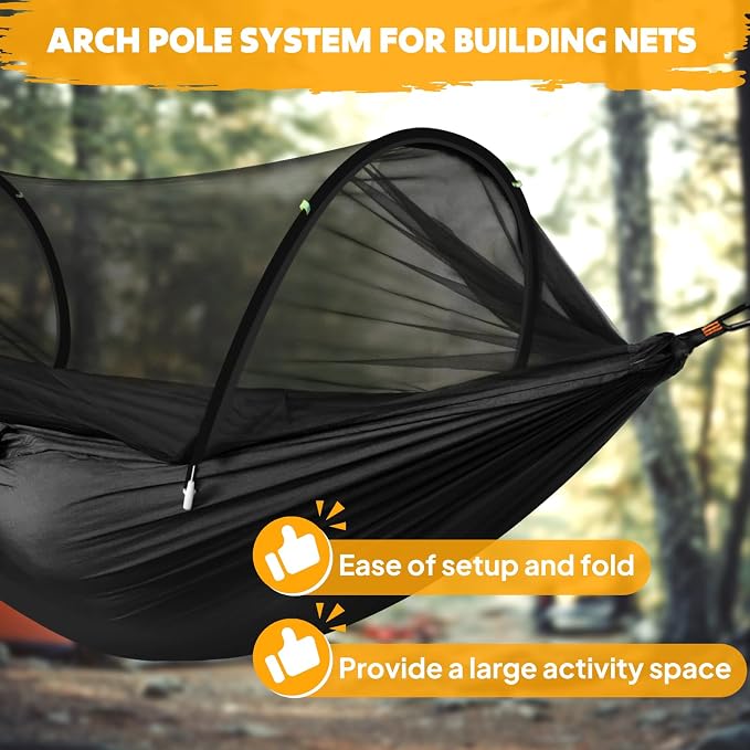 Chihee Ultra-Light Travel Camping Hammock Pop-up Net Hammock 660lbs Load - Image 6