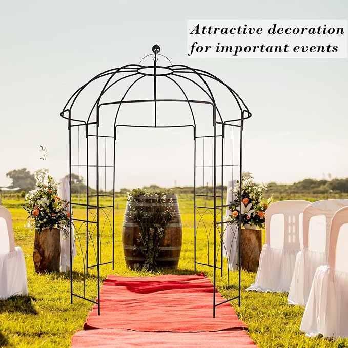 Metal Gazebo Pergola Pavilion Arbor Arch Trellis French Style - Image 4