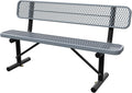 6 Feet Steel Park Bench for Outside, Outdoor Bench by Sunnibety