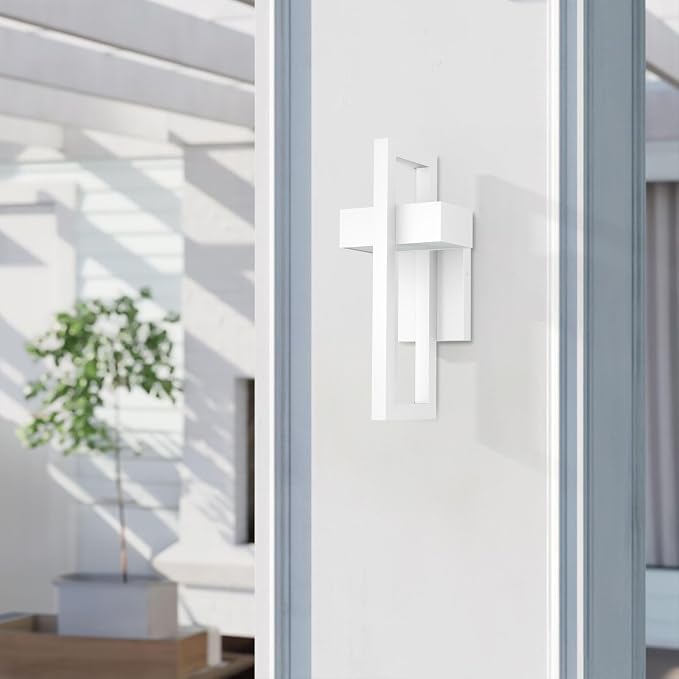 LamQee 2 Packs Modern Outdoor Wall Lights 3000K Integrated LED Outdoor Wall - Image 8