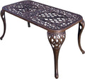 Oakland Living Mississippi Cast Aluminum Cocktail Table, 35-Inch by 18-Inch by Oakland+Living