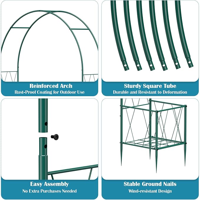 Thickened Tube Garden Arch Trellis - Image 2