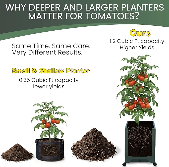 Tomato Planter Pot Tomato Box Raised Garden Bed 56.5" Tall Self-Watering and - Image 4