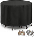 POMER Waterproof Round Patio Outdoor Table Cover, Bar Height Table and Chair by POMER