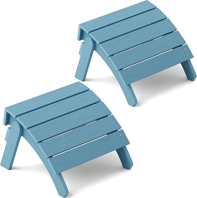 YEFU Adirondack Ottoman Set of 2, Patio Foot Rest, Adirondack Foot Rest by YEFU