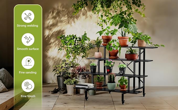Zhongma 4 Tier Sturdy Metal Plant Stand - Image 5