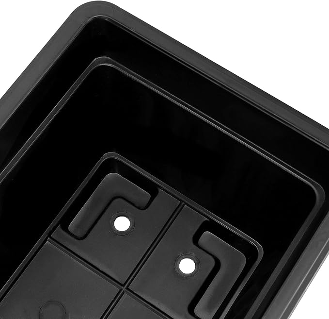 JOIKIT 17 Inches Black Plastic Planter Box, 6 Packs, Good Drainage, Indoor - Image 3