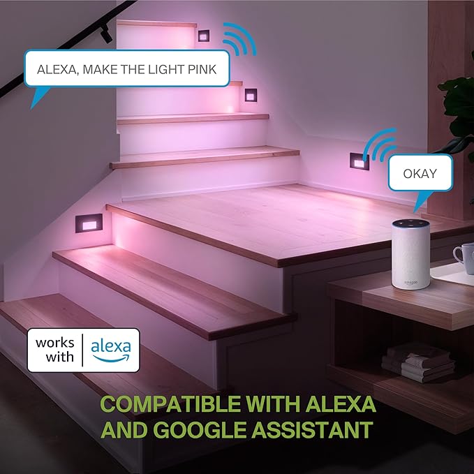 ASD LED Recessed Step Light Fixture, Outdoor & Indoor Tread Lighting | RGBW - Image 6