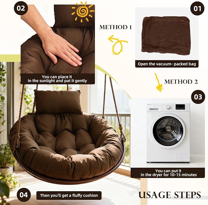 Hanging Egg Chair Cushion Outdoor Waterproof - Image 7
