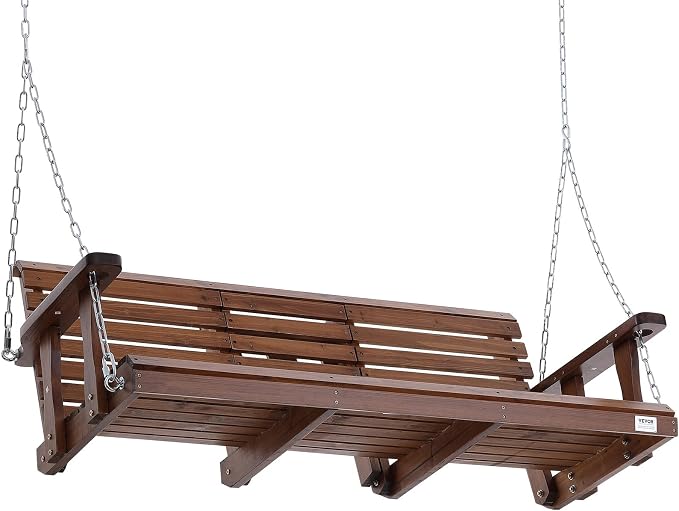 VEVOR Wooden Porch Swing 5 ft, Patio Bench Swing - Image 12