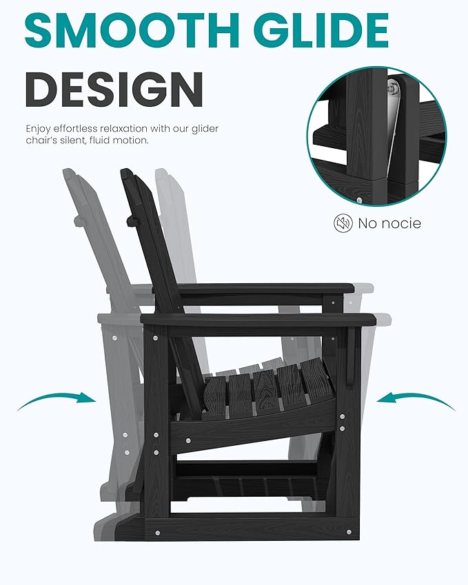 SERWALL Outdoor Glider Chair Set of 2 - Image 6