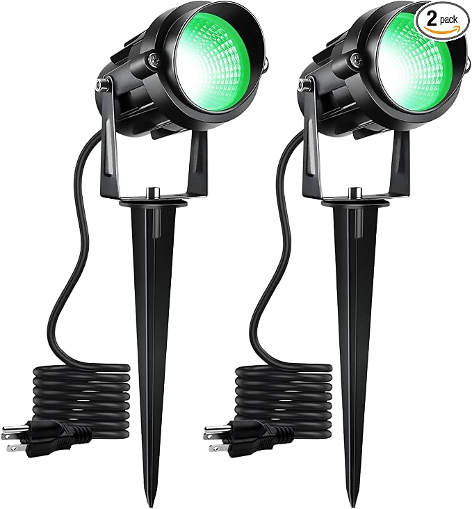 Halloween Christmas Outdoor Spotlights Green Landscape Lights Outdoor Spotlight by UPONELED
