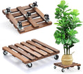 2 Pack Plant Stand with Wheels, Flower Pot by PRAQECZ