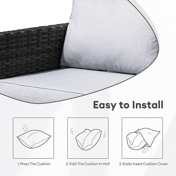 ovios Patio Cushion Covers, Waterproof Cushion Cover - Image 4