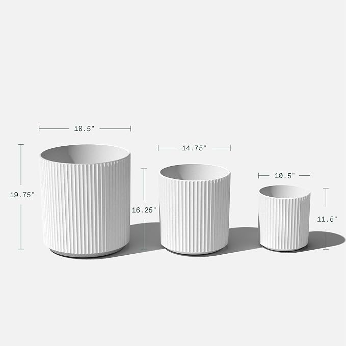Veradek Demi Series Set of 3 Round Planters - Image 2