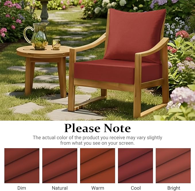 downluxe 24x24 Outdoor Chair Cushions, Waterproof Fade Resistant Patio - Image 8