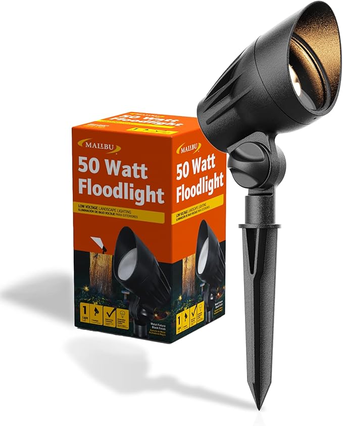 Malibu 50 Watt Floodlight Landscape Lights Outdoor Spotlight Waterproof Path by Unknown