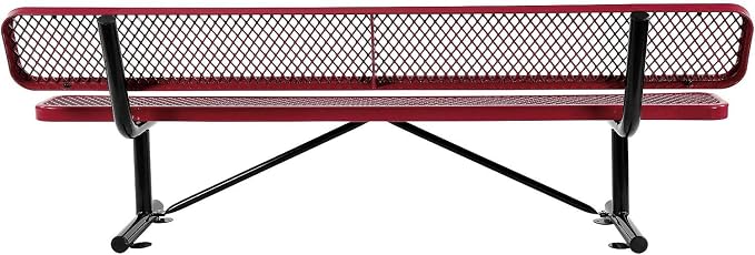 Global Industrial 8'L Heavy Duty Expanded Metal Mesh Bench - Image 7